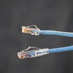 CAT5e terminations, showing 1583A/Panduit (top) and 1592A/Platinum (bottom)