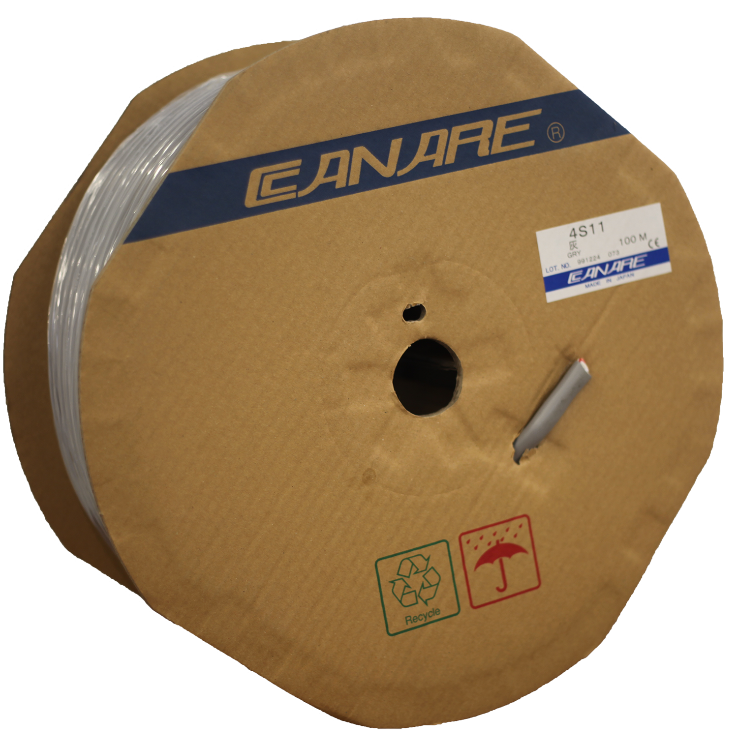 Canare 4S11 Star Quad Speaker Cable, 100 meter spool, grey