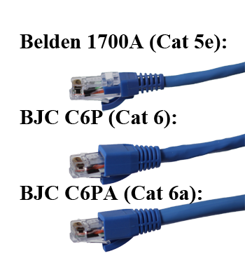 BJC Certified Cat 6A Patch Cable, Assembled in USA, with Test Report (Blue,  25 Foot)