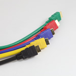2 foot HDMI cable, Tartan 28 AWG, available in black, white, red, green, blue or yellow