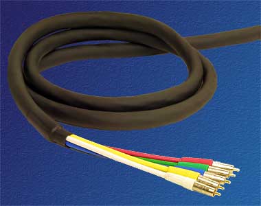 Belden 7712A RGB/H/V cable, with Canare RCA plugs