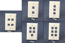 wallplates with 2 to 6 ports
